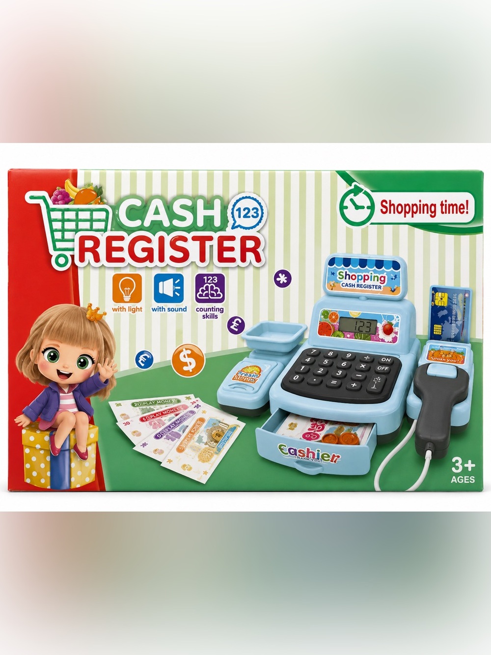 Shopping Cash Register Toy - Blue